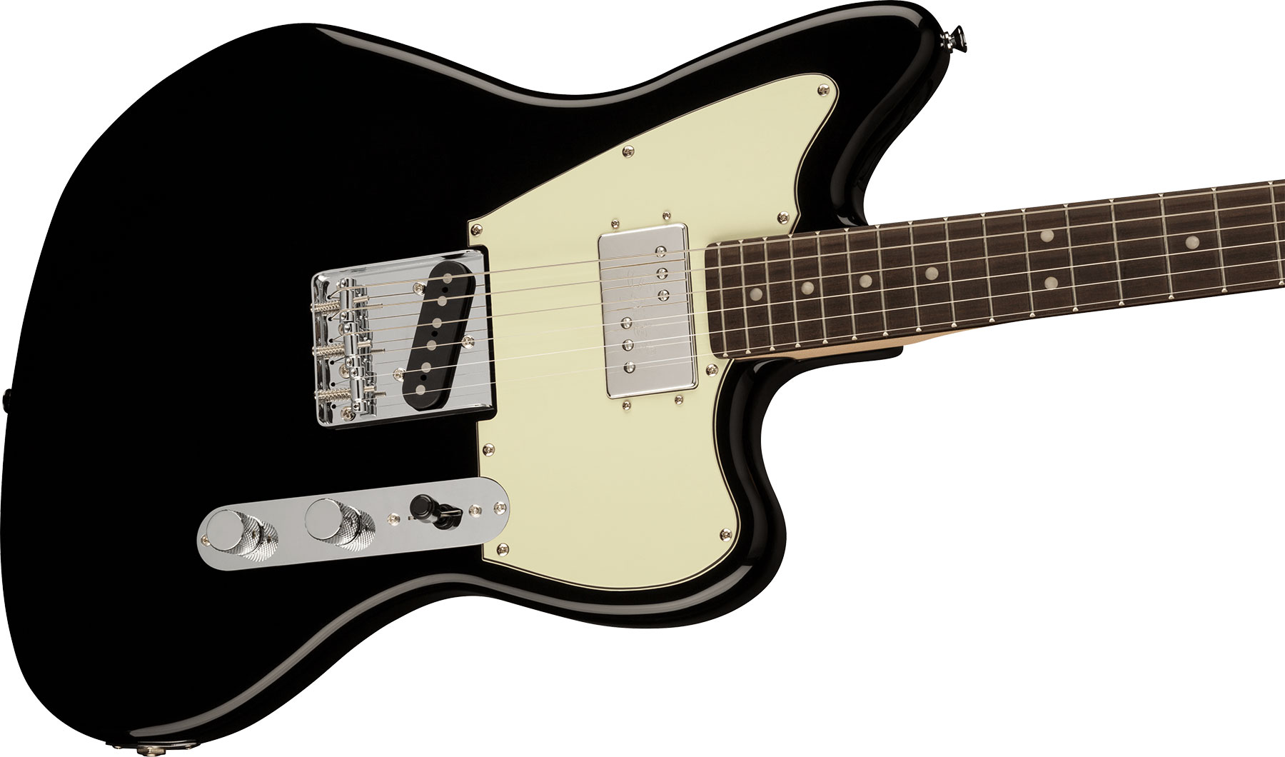 Squier Tele Offset Sh Paranormal Fsr Ltd Ht Lau - Black - Retro rock electric guitar - Variation 2