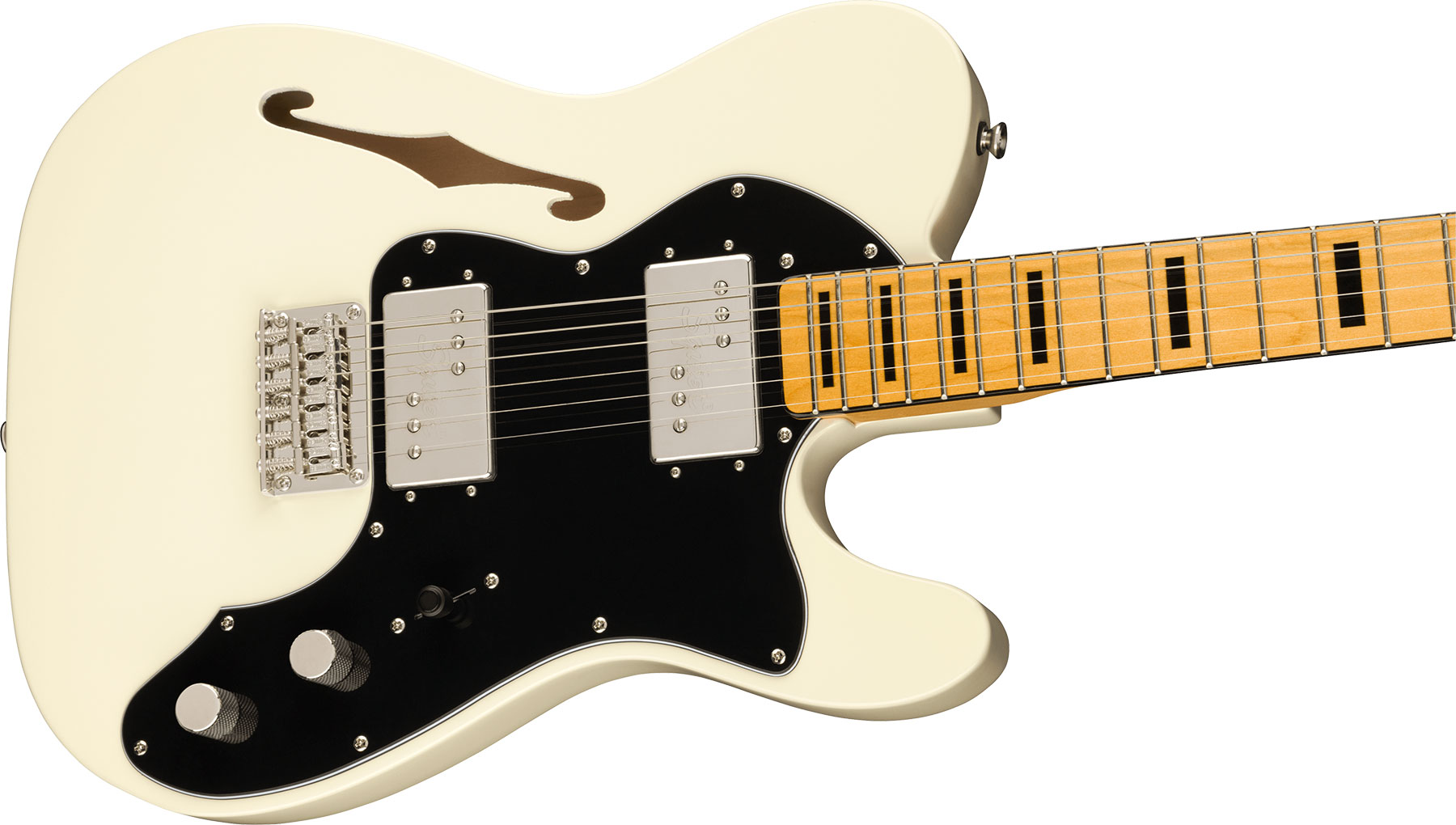 Squier Tele Thinline '70s Classic Vibe Fsr Ltd Hh Mn - Olympic White - Tel shape electric guitar - Variation 2