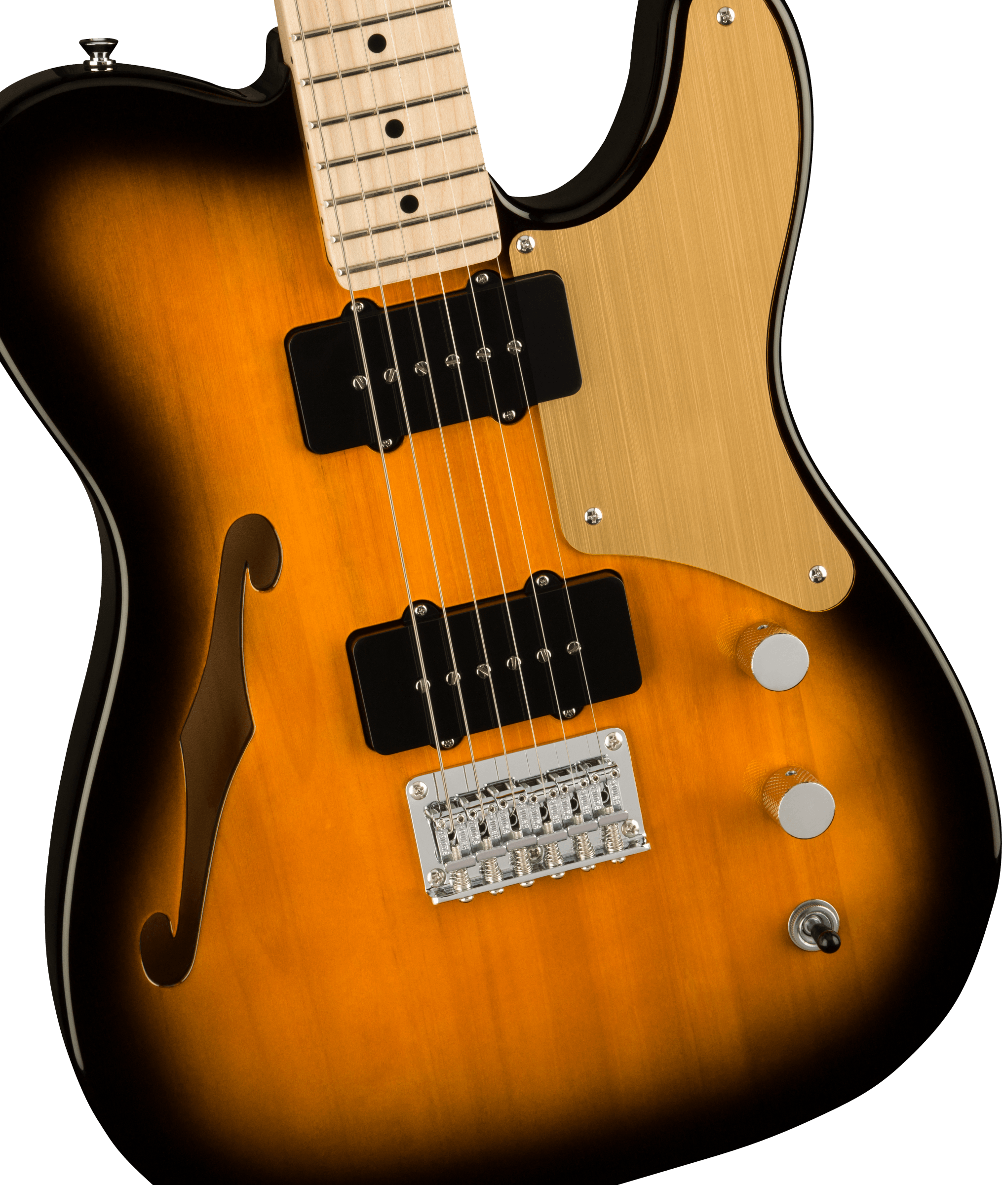 Squier Tele Thinline Cabronita Paranormal Ss Ht Mn - 2 Tone Sunburst - Tel shape electric guitar - Variation 2