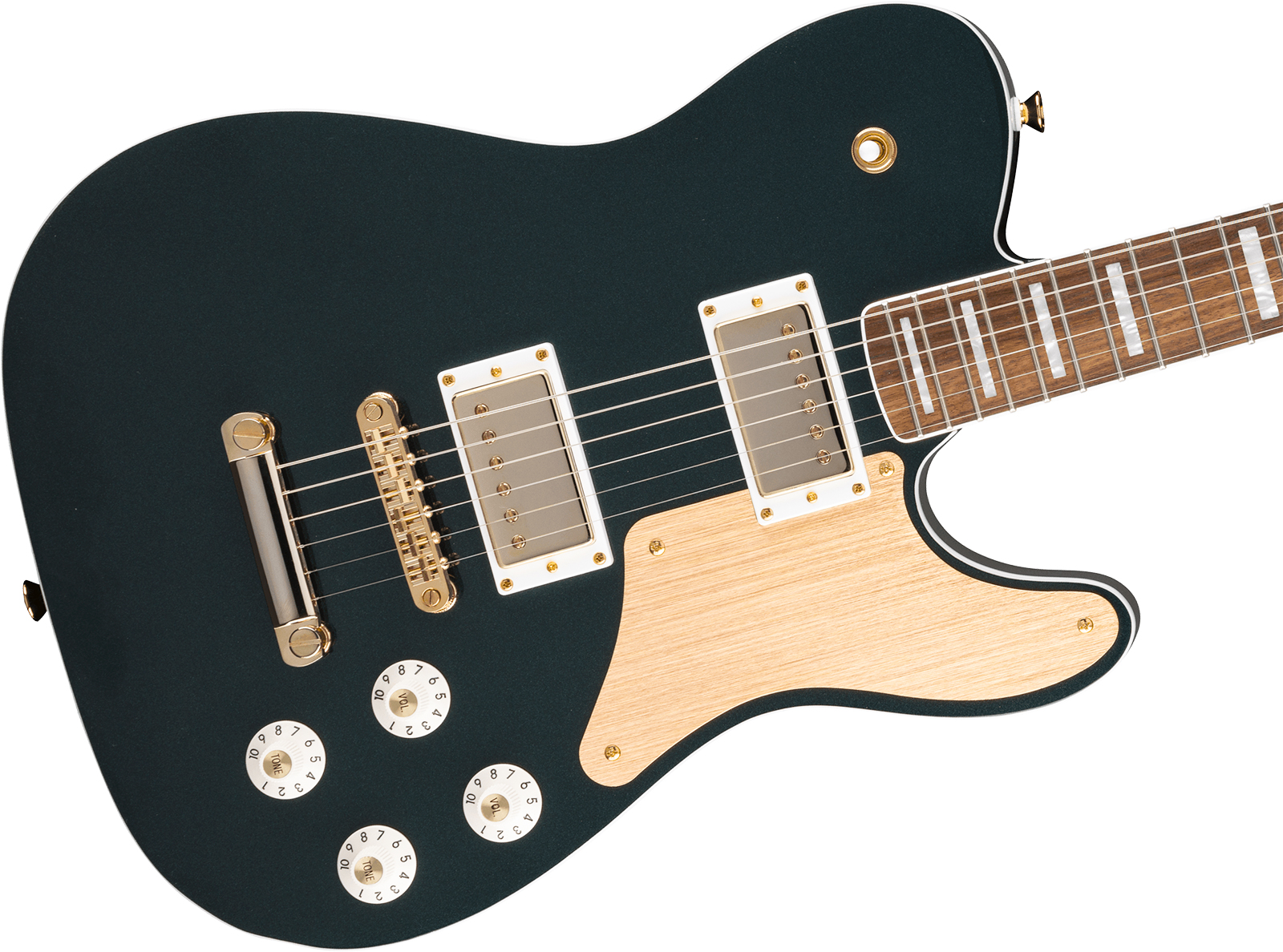 Squier Tele Troublemaker Deluxe Paranormal Ltd Ind 2h Ht Lau - Cadillac Green - Tel shape electric guitar - Variation 2