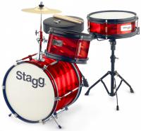 Junior Drum Set + Hardware - 3 shells - rouge