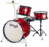 Junior Drum Set 3/16B + Hardware - 3 shells - rouge