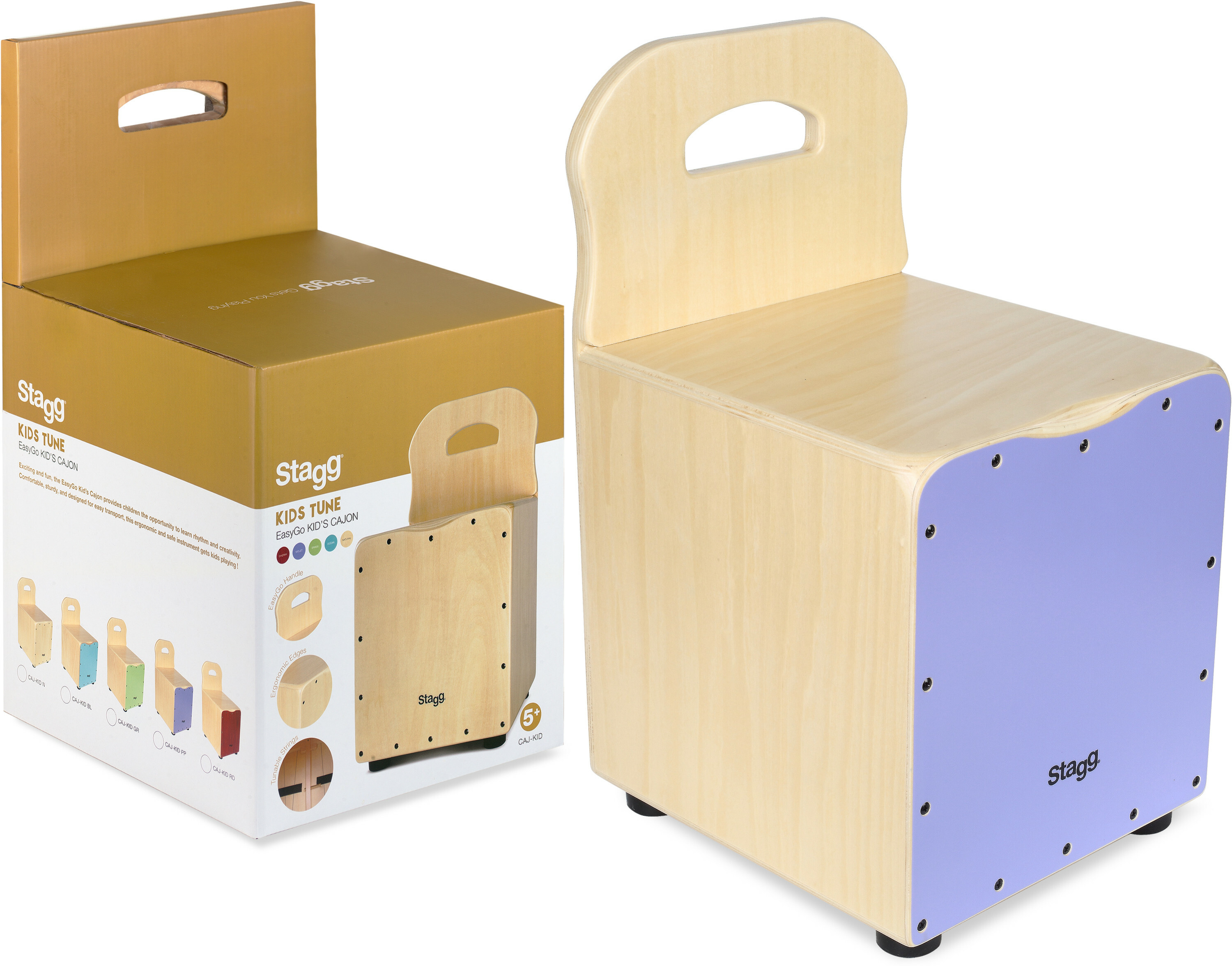 Stagg Easygo Cajon Enfant Mauve - Hit percussion - Main picture