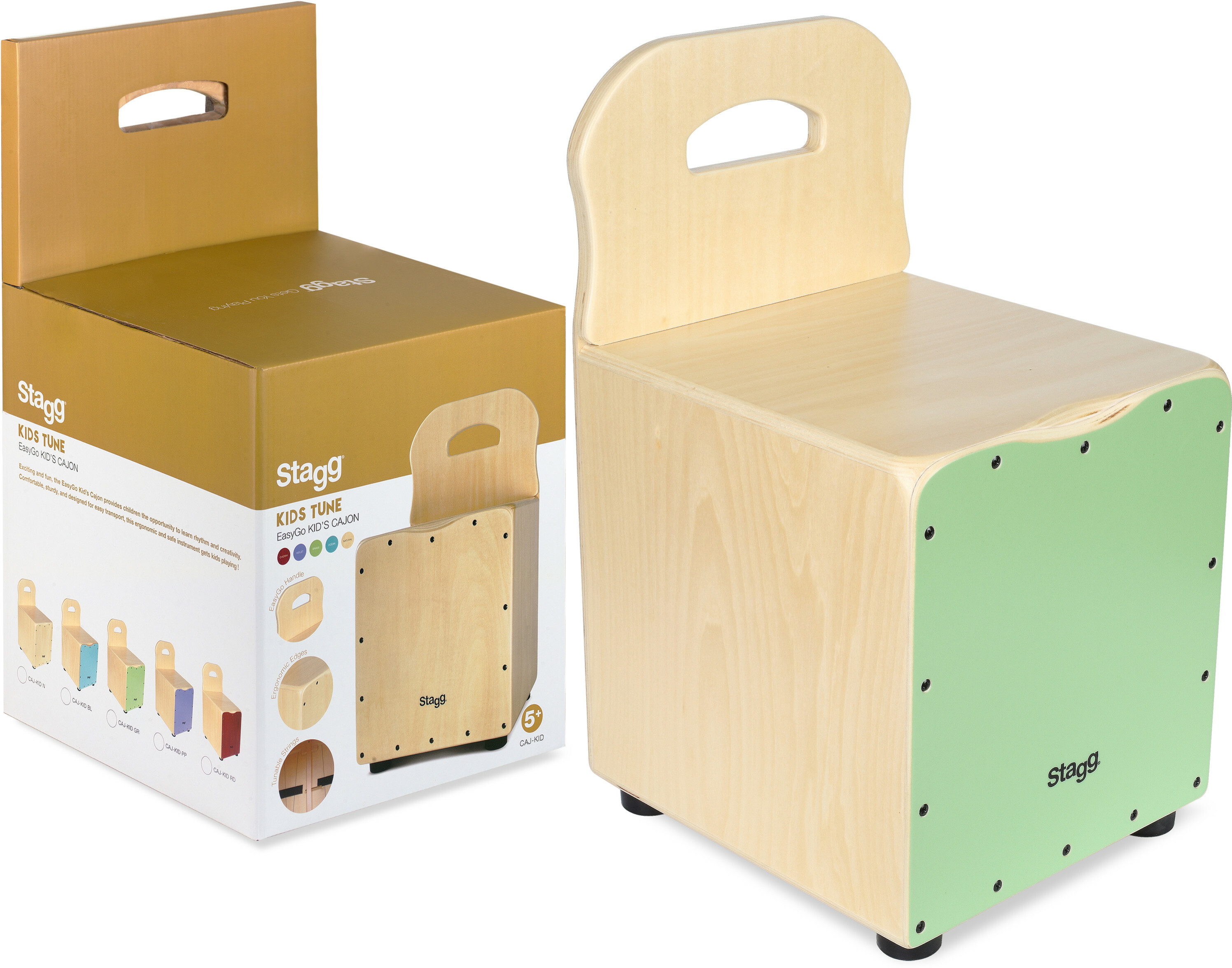 Stagg Easygo Cajon Enfant Vert - Hit percussion - Main picture