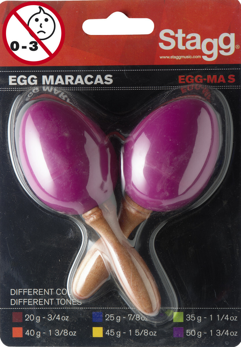 Stagg Paire De Maracas Oeufs En Plastique Magenta - Shake percussion - Main picture