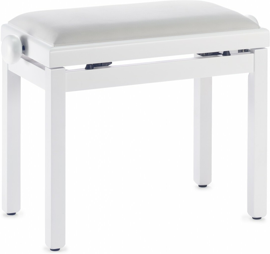 Stagg Pb39 Whm Vwh Velours Blanc - Piano bench - Main picture