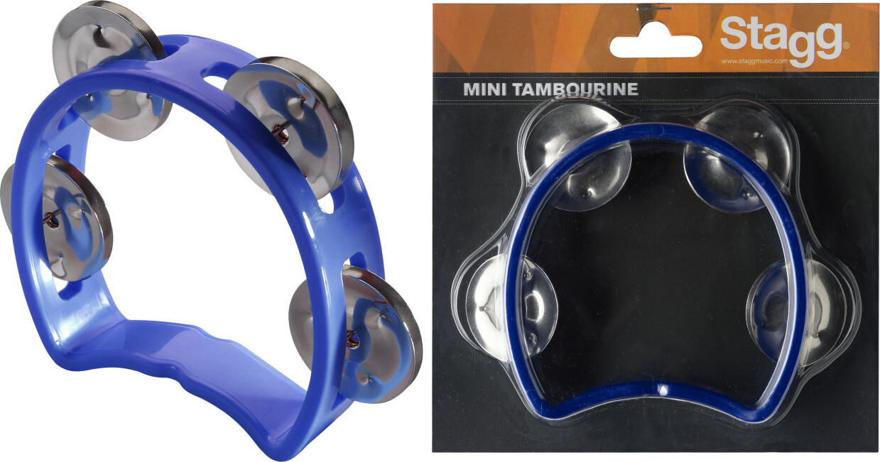 Stagg Tab-mini/bl Plastique 4 Cymbalettes Blue - Shake percussion - Main picture