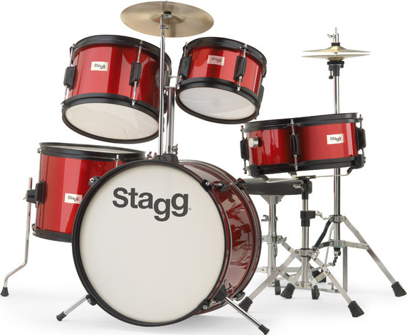 Stagg Tim Jr 5/16 Rd - 5 FÛts - Wine Red - Junior drum kit - Main picture