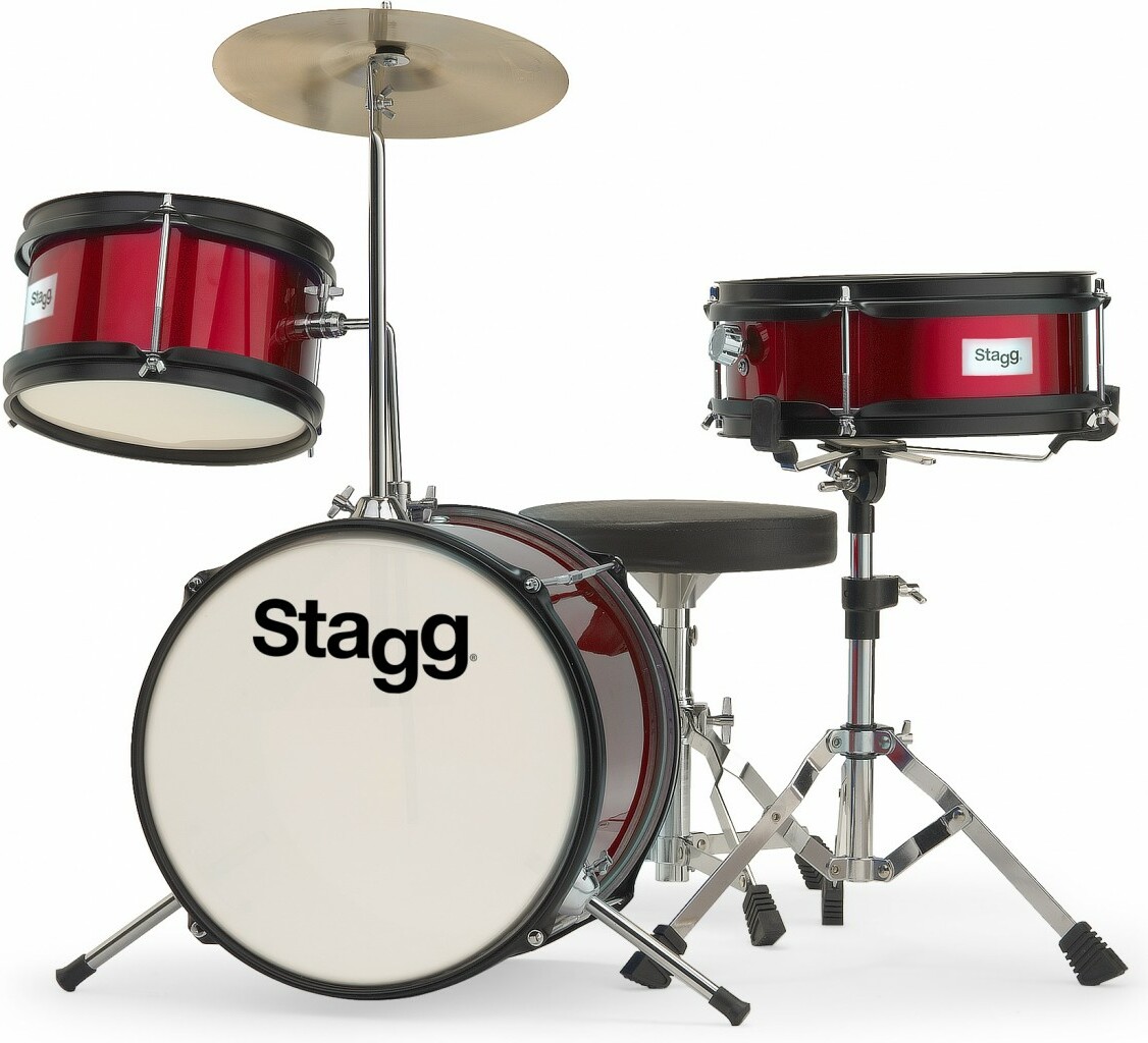 Stagg Tim Jr3/12 Rd - 3 FÛts - Rouge - Junior drum kit - Main picture