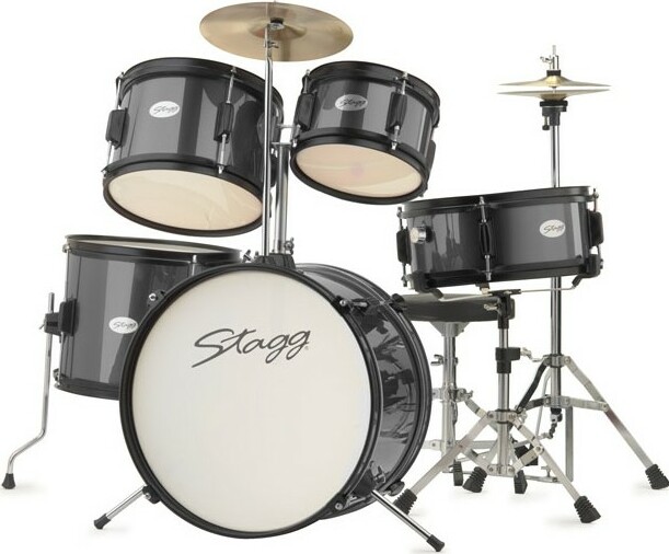 Stagg Tim Jr5 16bk Junior 16 5 Futs Et Accessoires - 5 FÛts - Black - Junior drum kit - Main picture