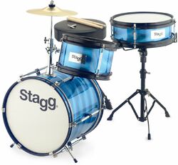 Junior drum kit Stagg Junior Drum Set + Hardware - 3 shells - Bleu