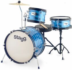 Junior drum kit Stagg Junior Drum Set 3/16B + Hardware - 3 shells - Bleu