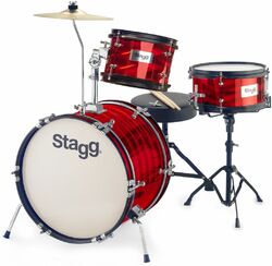 Junior drum kit Stagg Junior Drum Set 3/16B + Hardware - 3 shells - Rouge