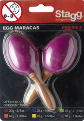 Shake percussion Stagg EGG-MA S/MG Pair Of Plastic Egg Maracas Magenta