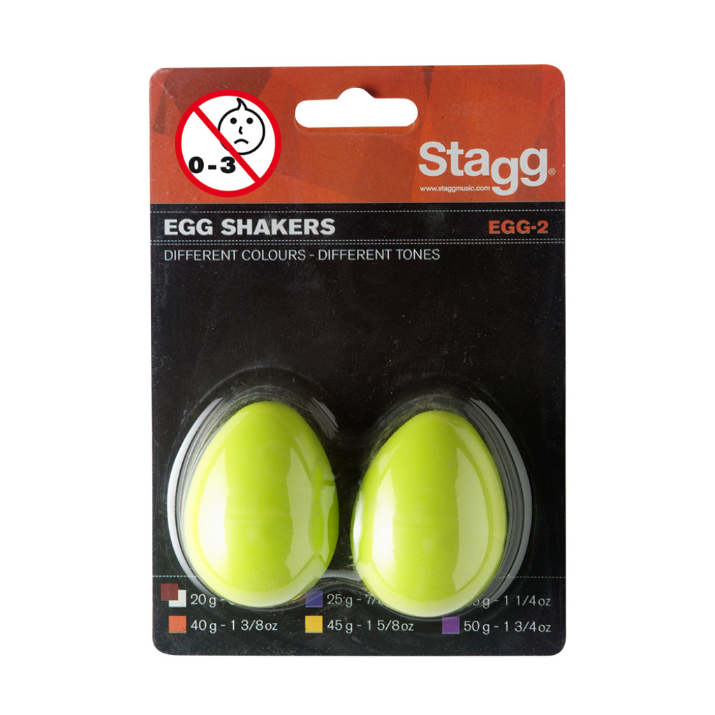 Stagg Egg-2 Gr Paire De Egg Shakers En Plastique Green - Shake percussion - Variation 1