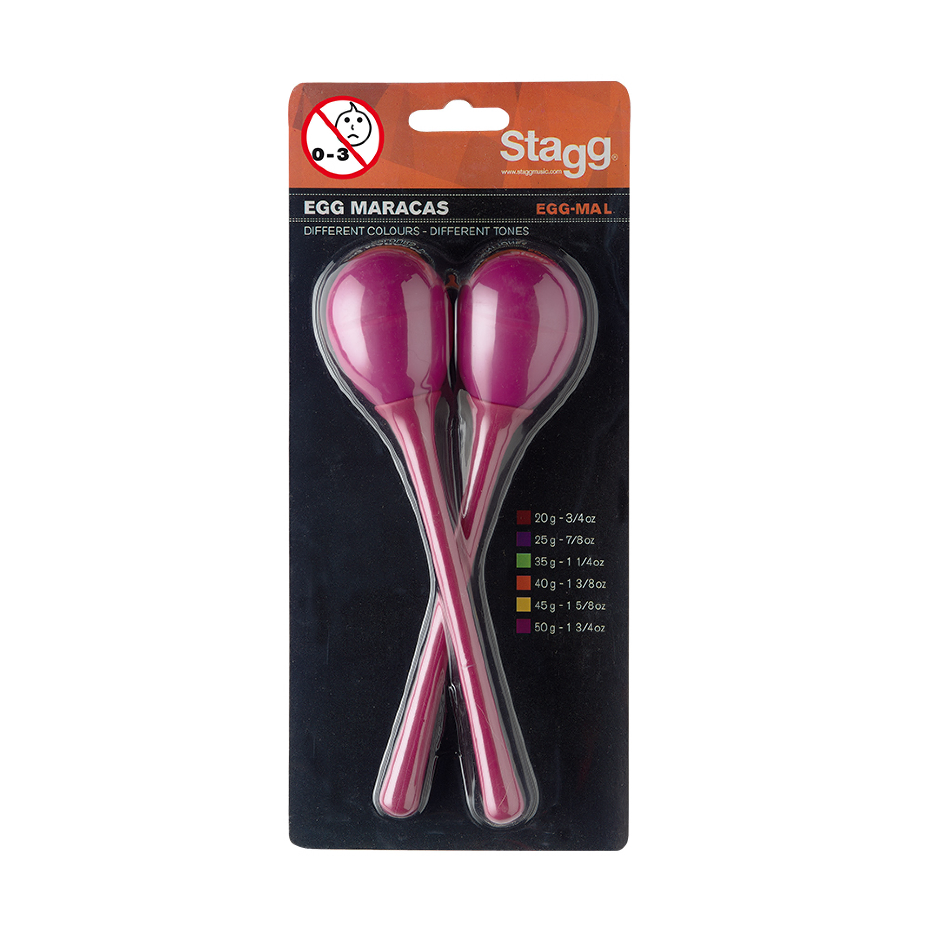 Stagg Egg-ma L/mg Paire De Maracas - Egg Maracas Long Magenta - Shake percussion - Variation 1