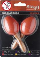 EGG-MA S/OR Pair Of Plastic Egg Maracas Orange