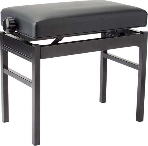 Piano bench Stagg PB43-MET Skai / Black