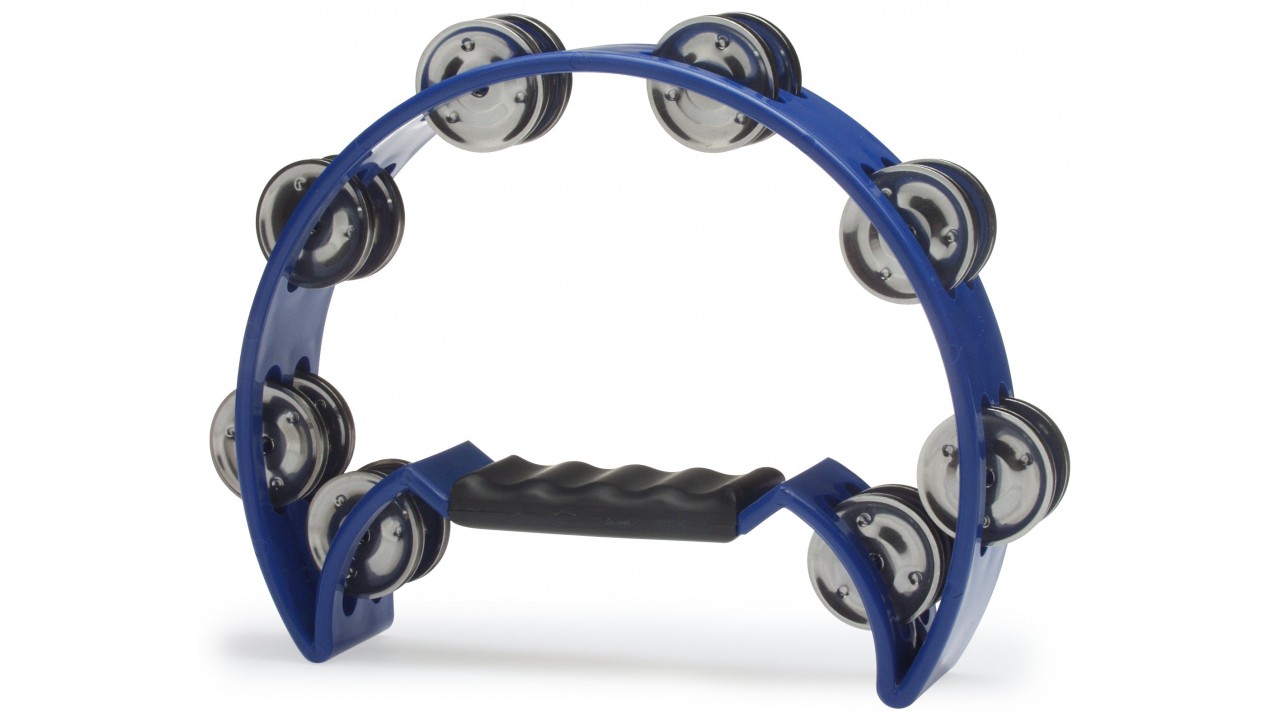 Stagg Tab-2 Bl Tambourin Demi-lune En Plastique Avec 16 Cymbalettes Blue - Tambourine - Variation 1