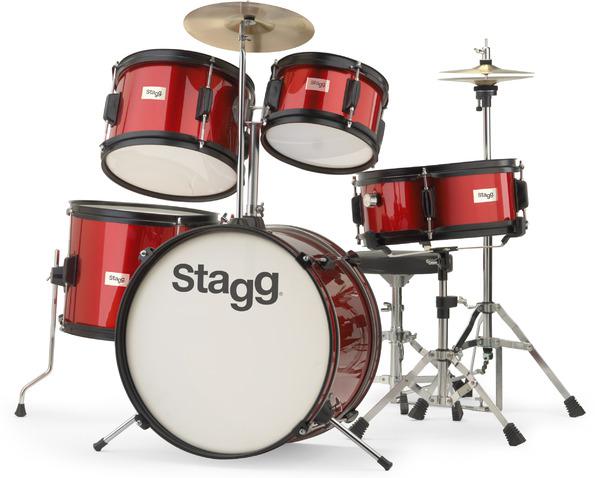 Junior drum kit Stagg TIM JR 5/16 RD Junior - 5 shells - Wine red