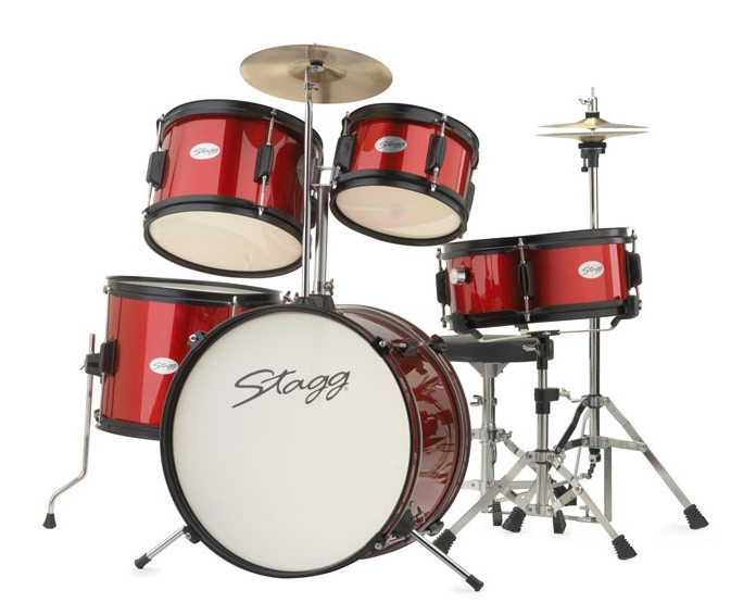 Stagg Tim Jr 5/16 Rd - 5 FÛts - Wine Red - Junior drum kit - Variation 1