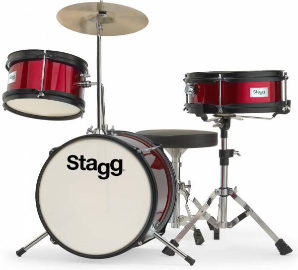 Junior drum kit Stagg TIM JR3/12 RD - 3 shells - Rouge