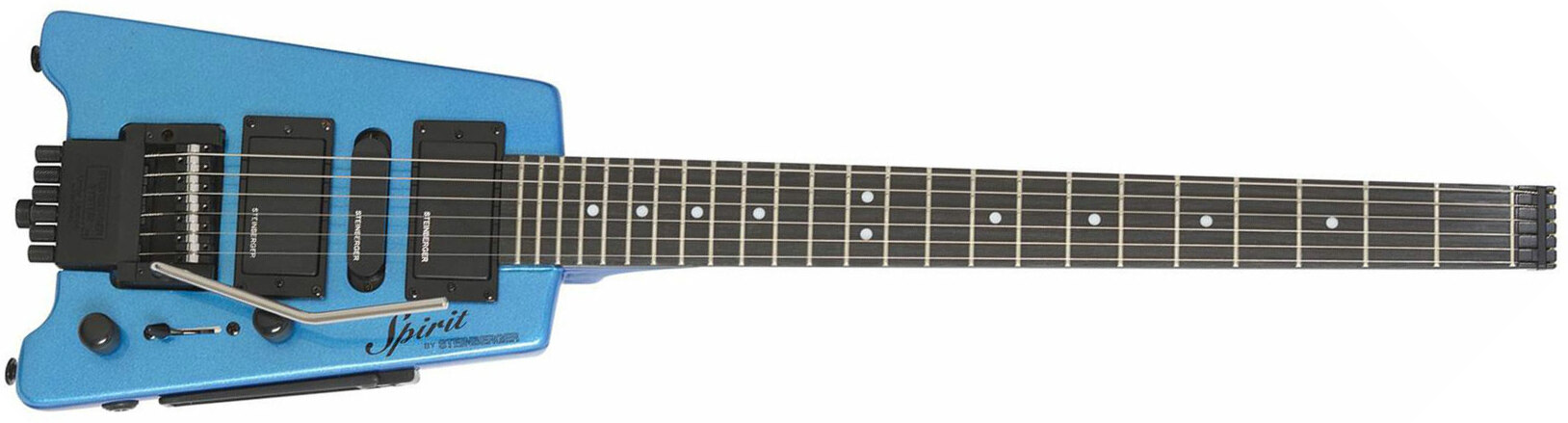 Steinberger Gt-pro Deluxe Outfit Hsh Trem Rw +housse - Frost Blue - Travel & mini electric guitar - Main picture