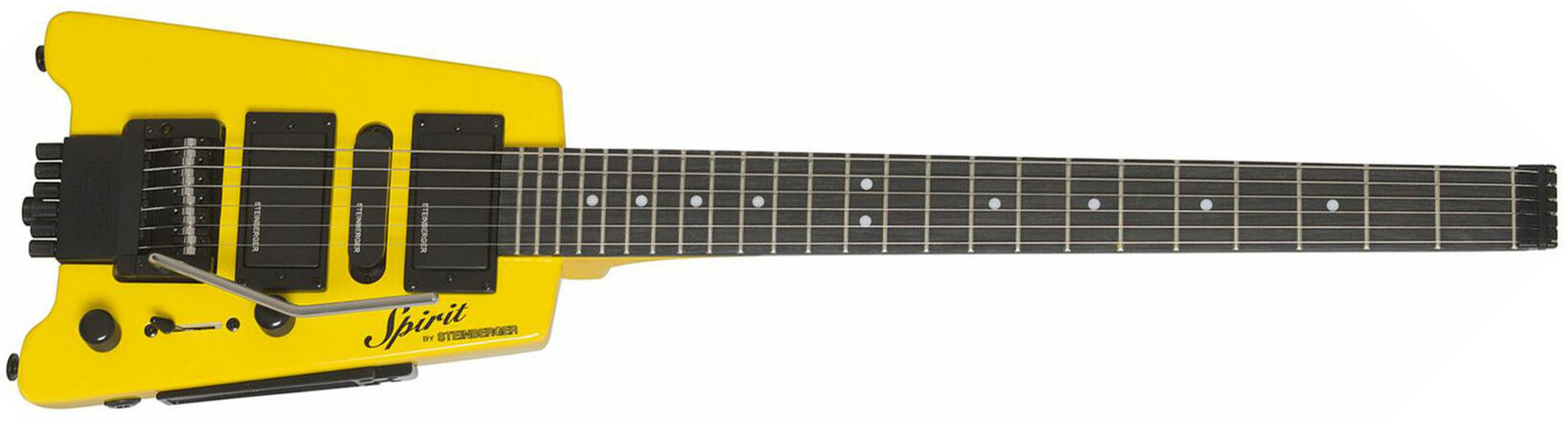 Steinberger Gt-pro Deluxe Outfit Hsh Trem Rw +housse - Hot Rod Yellow - Travel & mini electric guitar - Main picture