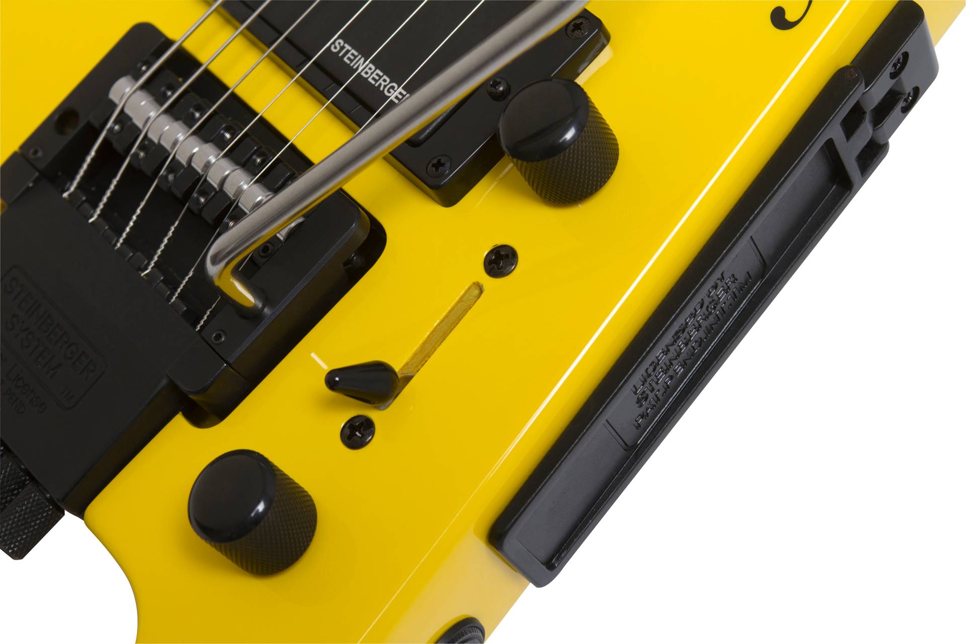 Steinberger Gt-pro Deluxe Outfit Hsh Trem Rw +housse - Hot Rod Yellow - Travel & mini electric guitar - Variation 1