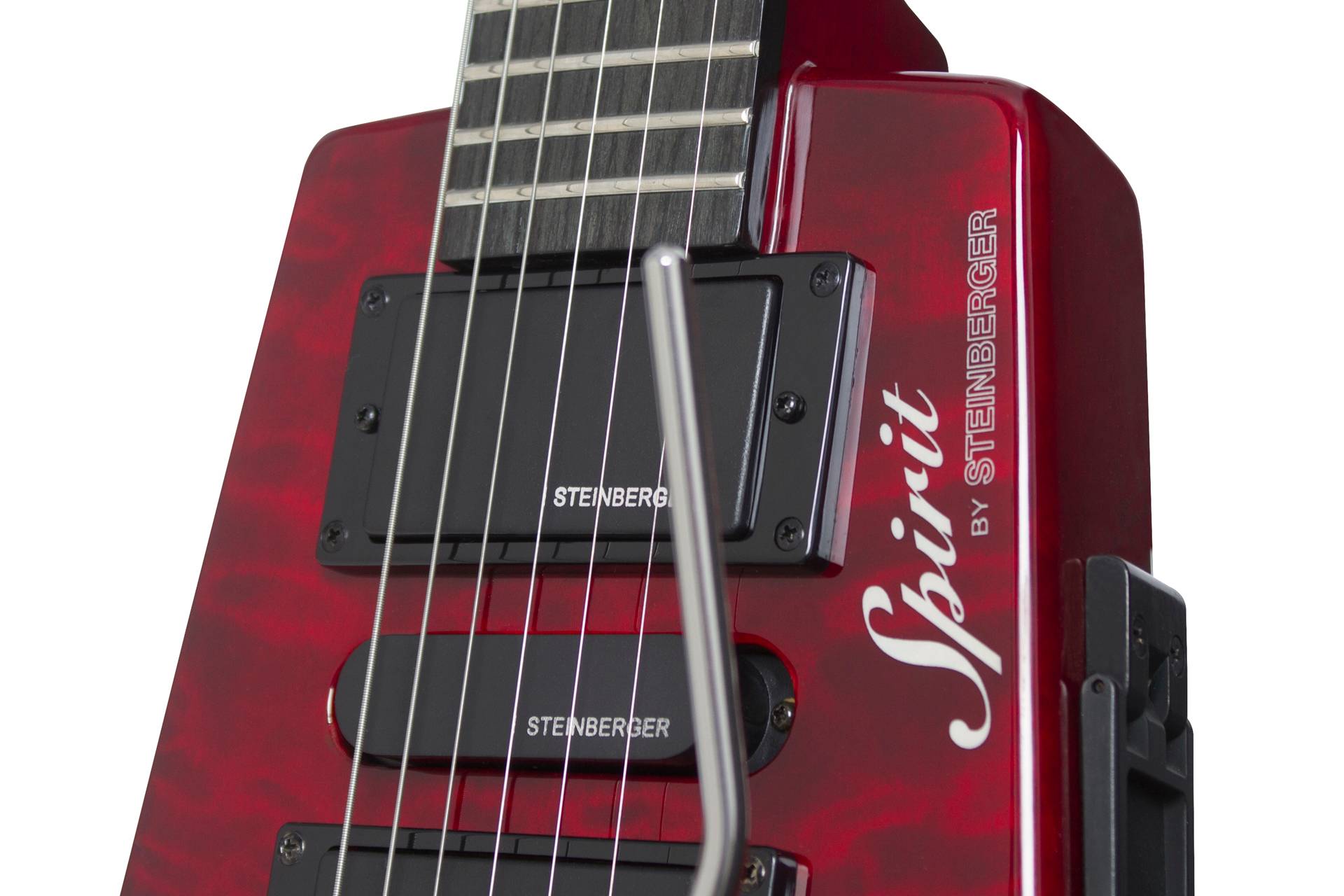 Steinberger Gt-pro Deluxe Quilt Top Outfit Hsh Trem Rw +housse - Wine Red - Travel & mini electric guitar - Variation 1