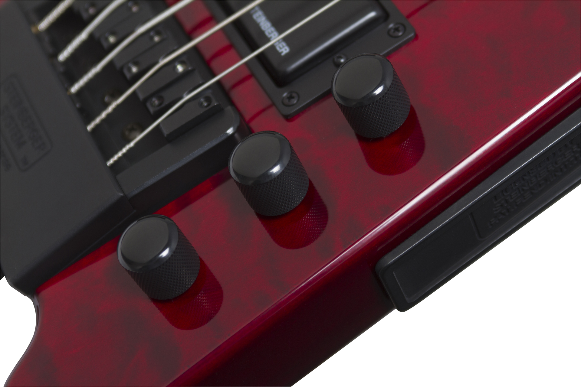 Steinberger Xt-25 Quilt Top Standard Bass Outfit Hh Rw +housse - Wine Red - Travel electric bass - Variation 1