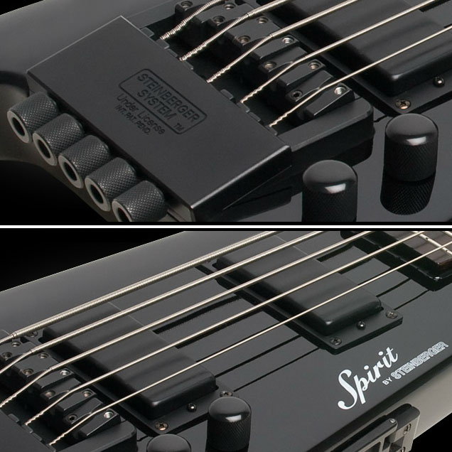 Steinberger Xt-25 Standard Bass Outfit 5c Rw +housse - Black - Travel electric bass - Variation 1