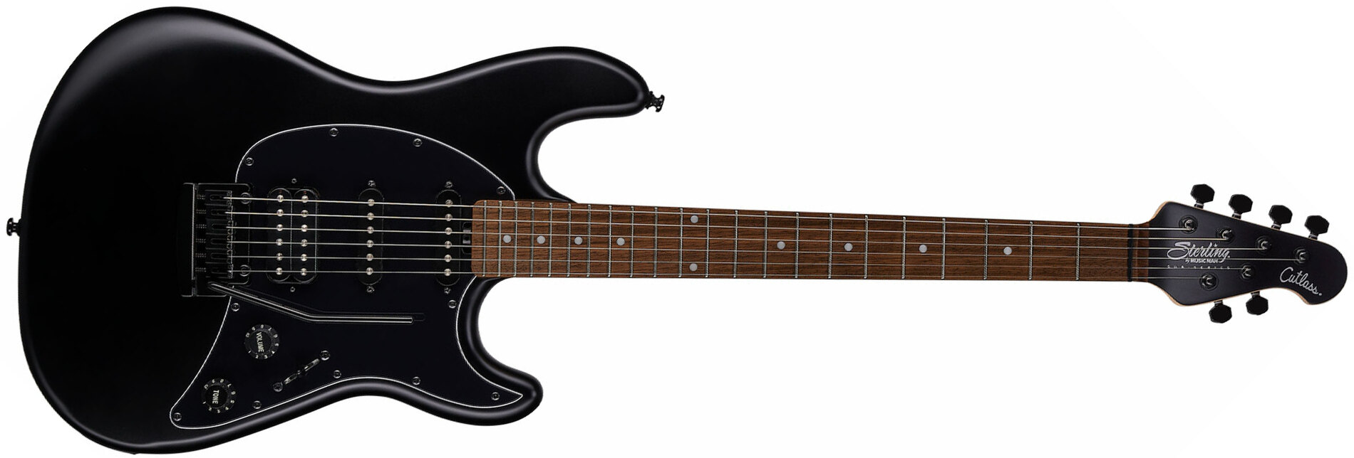 Sterling By Musicman Cutlass Ct30 Hss Trem Lau - Stealth Black - Str shape electric guitar - Main picture