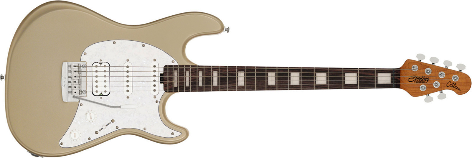 Sterling By Musicman Cutlass Plus Ct50xhss Hss Trem Rw - Cashmere - Str shape electric guitar - Main picture