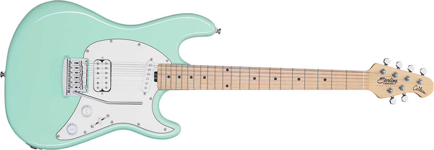 Sterling By Musicman Cutlass Short Scale Ctss30hs Trem Mn Mn - Mint Green - Travel & mini electric guitar - Main picture