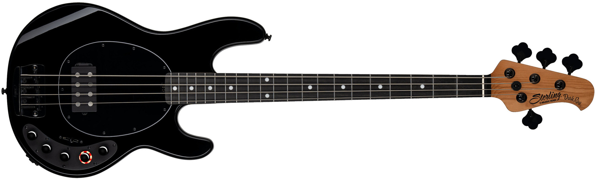 Sterling By Musicman Darkray 4c Active 1h Darkglass Eb - Full Black - Solid body electric bass - Main picture