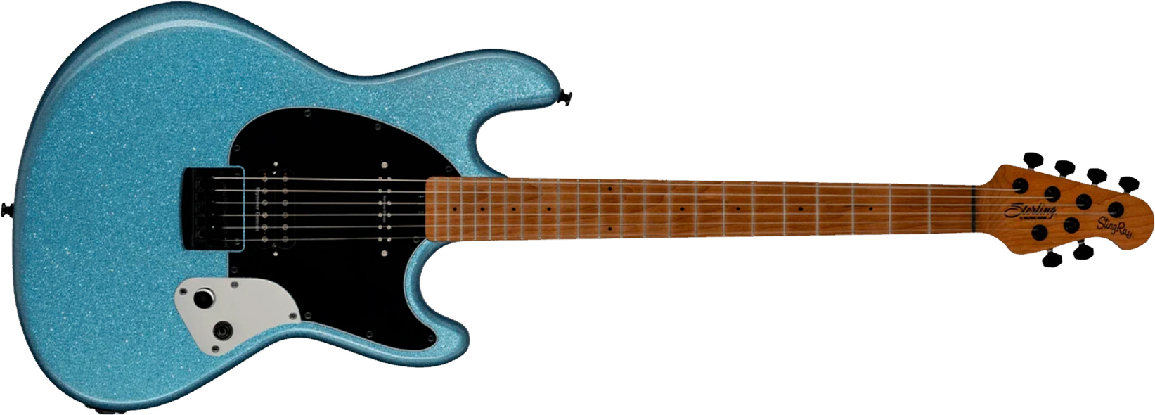 Sterling By Musicman Fluff Signature 2h Ht Mn - Amana Boat Blue - Str shape electric guitar - Main picture