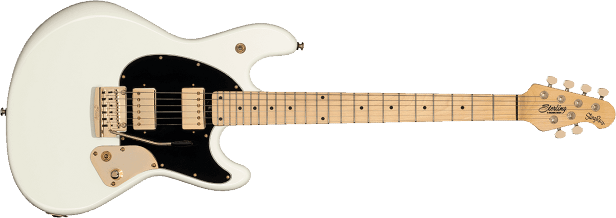 Sterling By Musicman Jared Dines Stingray Guitar Signature Hh Trem Mn - Olympic White - Str shape electric guitar - Main picture
