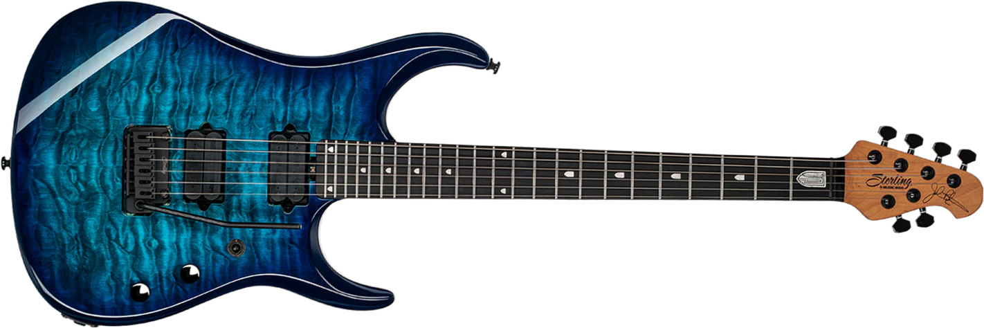 Sterling By Musicman John Petrucci Jp150dqm Dimarzio Signature 2h Trem Eb - Cerulean Paradise - Metal electric guitar - Main picture