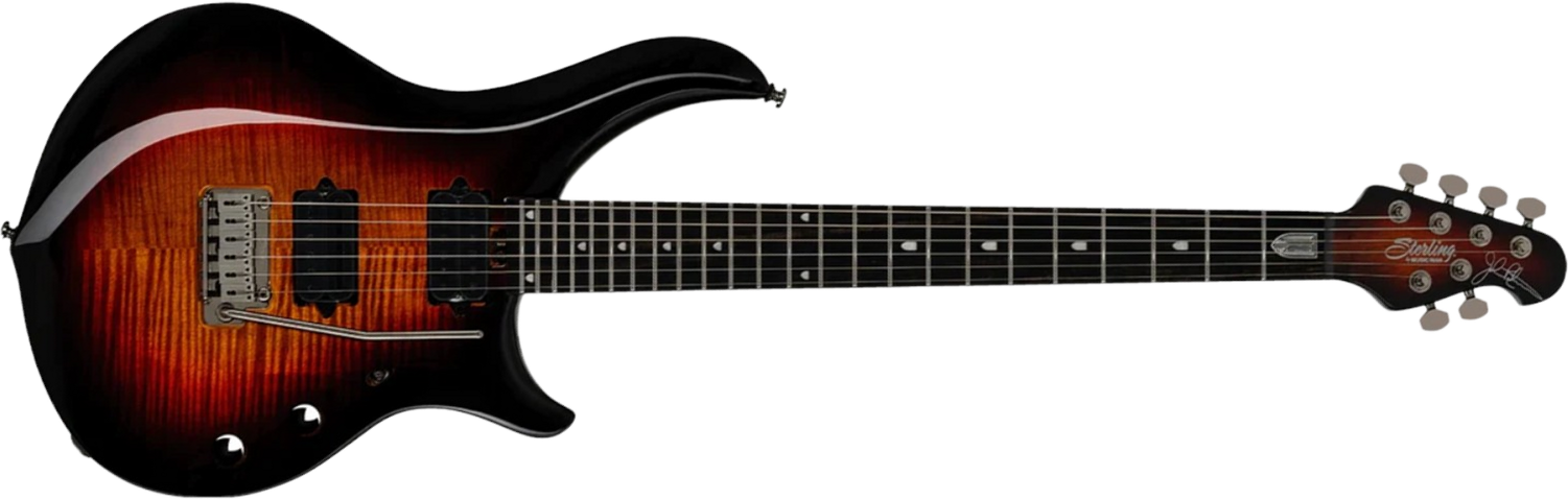 Sterling By Musicman John Petrucci Majesty Maj200xfm Signature 2h Dimarzio Trem Eb - Tiger Eye - Signature electric guitar - Main picture