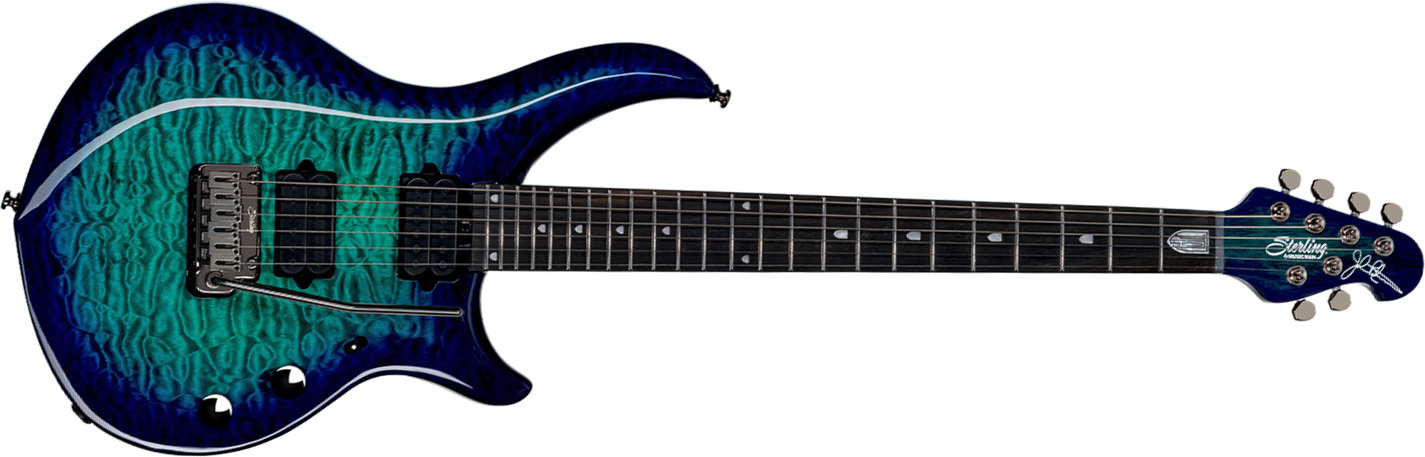 Sterling By Musicman John Petrucci Majesty Maj200xqm Signature 2h Dimarzio Trem Eb - Cerulean Paradise - Signature electric guitar - Main picture