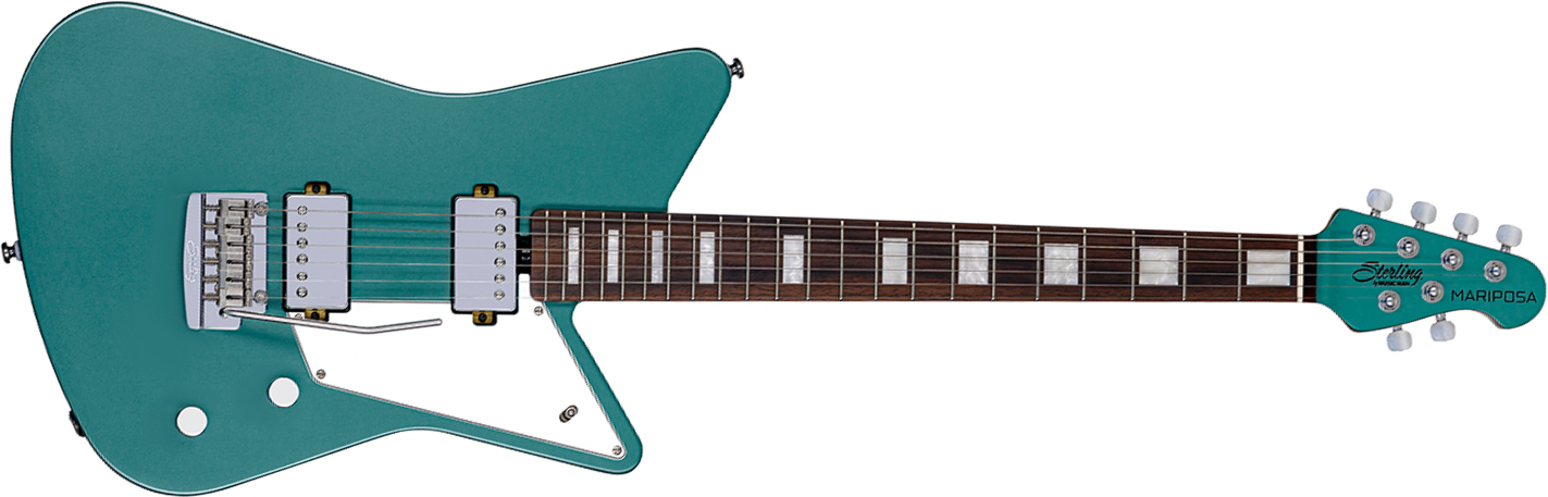 Sterling By Musicman Mariposa Hh Trem Rw - Dorado Green - Retro rock electric guitar - Main picture