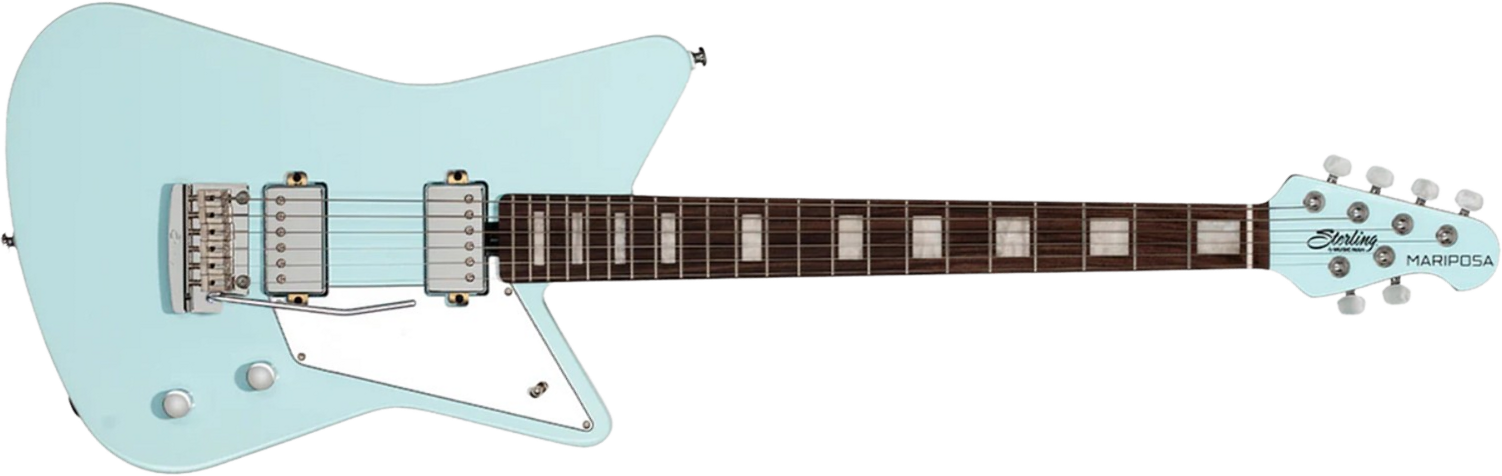 Sterling By Musicman Omar Rodriguez Lopez Mariposa Signature 2h Trem Rw - Daphne Blue - Retro rock electric guitar - Main picture