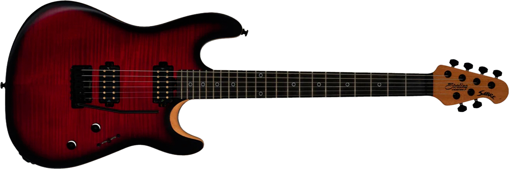 Sterling By Musicman Rabea Massad Sabre Signature 2h Trem Eb - Blood Flame Burst - Signature electric guitar - Main picture