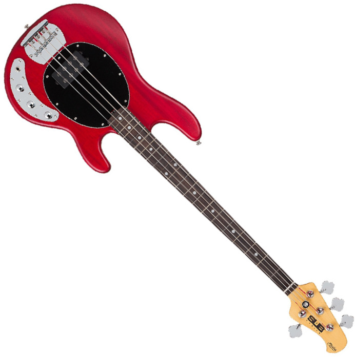 Sterling By Musicman S.u.b. Ray4 - Trans Red Satin - Solid body electric bass - Main picture