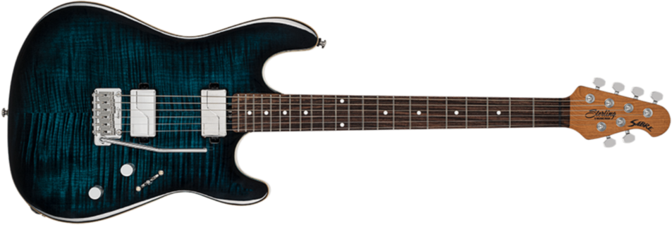 Sterling By Musicman Sabre Hh Trem Mn - Deep Blue Burst - Str shape electric guitar - Main picture