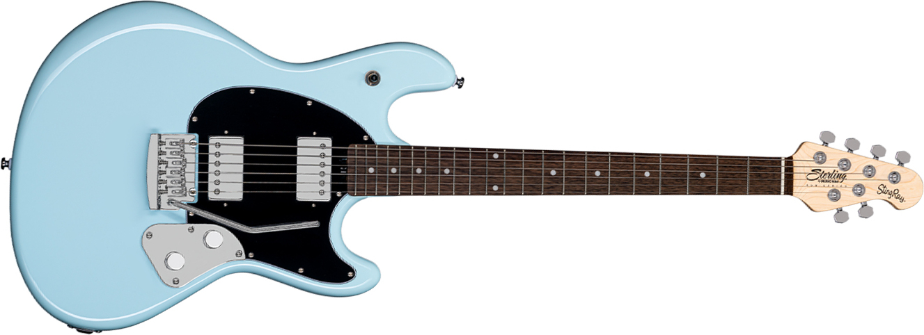Sterling By Musicman Stingray Guitar Sr30 Hh Trem Lau - Daphne Blue - Str shape electric guitar - Main picture