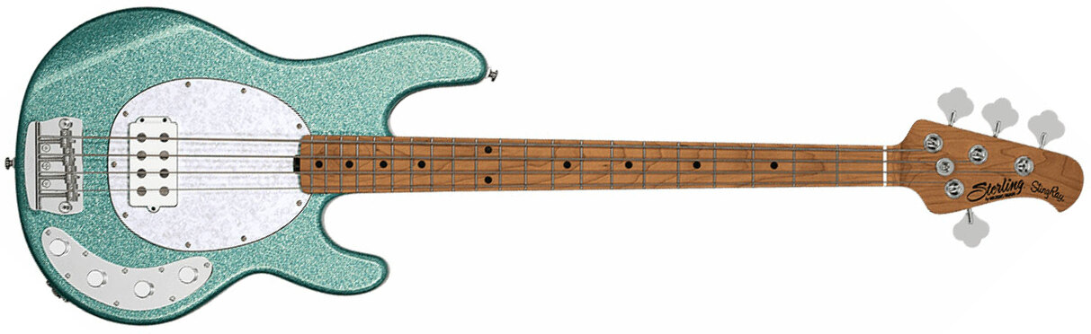 Sterling By Musicman Stingray Ray34 H Active Mn - Seafoam Sparkle - Solid body electric bass - Main picture