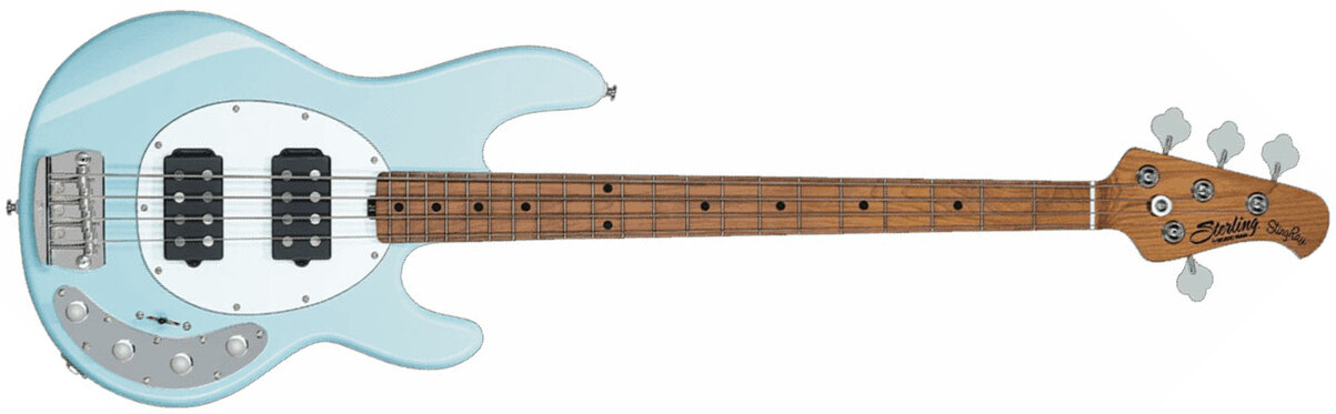 Sterling By Musicman Stingray Ray34hh Active Mn - Daphne Blue - Solid body electric bass - Main picture