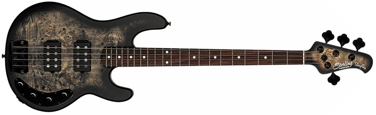 Sterling By Musicman Stingray Ray34hhpb Active Rw - Trans Black Satin - Solid body electric bass - Main picture